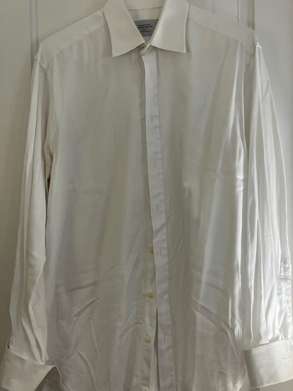Charles Tyrwhitt white French cuff dress shirt 16/35